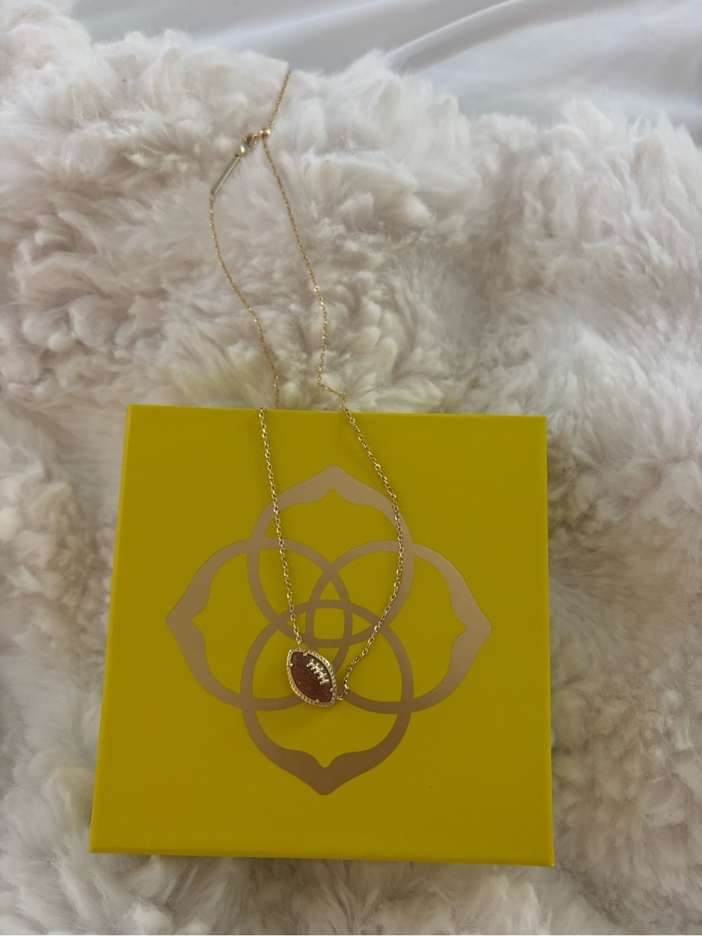 Gold Football Pendant Necklace Kendra Scott